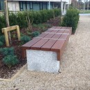 Benches, litter bins, cycle stands, ashtrays, bollards, and ground sockets supplied by Larkin Engineering at University College Dublin campus